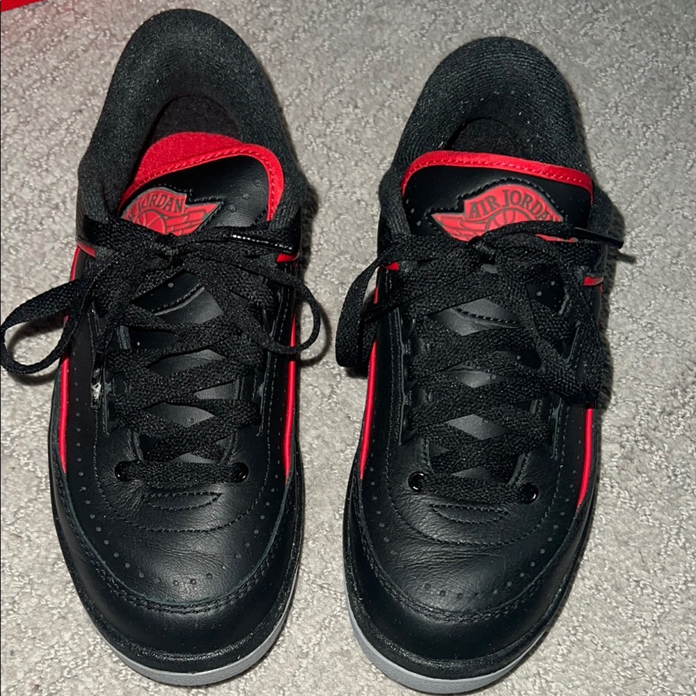 Air Jordan Black and Red Sneakers